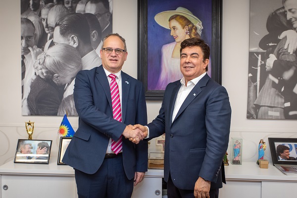 Fernando Espinoza recibió en La Matanza al embajador de Israel, Eyal Sela
