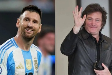 Foto de Javier Milei celebró el título de Lionel Messi con Inter Miami