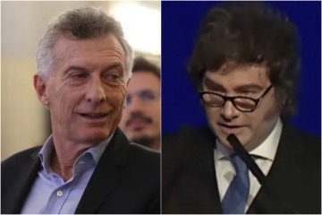 Foto de Milei coincidió con Macri en la Fundación Libertad, no lo saludó pero le echó en cara el déficit fiscal en su gestión