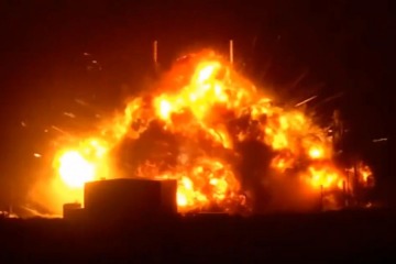 Foto de Blue Origin: explotó el cohete New Glenn durante una prueba en Florida
