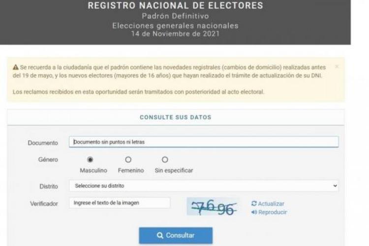 Dónde Voto Elecciones 2021 Cómo Consultar El Padrón Electoral Definitivo Síntesis Mendoza 4891