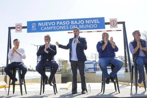 Pilar: Achával y Massa inauguraron el primer paso bajo a nivel