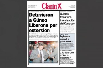 AMIA: la tapa de Clarín que recuerda cuando fue detenido el ministro de Justicia de Milei