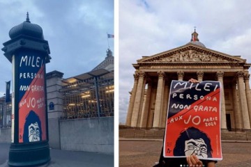  Francia: difundieron afiches contra Javier Milei en Pars considerndolo persona non grata