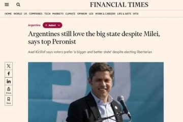 El Financial Times entrevistó a Axel Kicillof: "Los argentinos siguen amando un Estado grande a pesar de Milei"