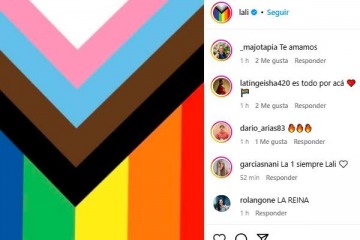 Lali cambió su foto de perfil por la bandera de la diversidad en medio de las polémicas declaraciones de Milei