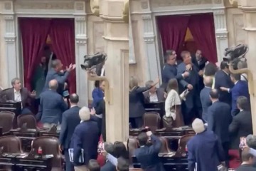 Suspendieron la Bicameral de DNU por la nueva deuda con el FMI tras la pelea a piñas de diputados libertarios