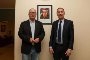 Foto de Santilli se reunió con Passalacqua en Misiones y seguirá con el jujeño Sadir