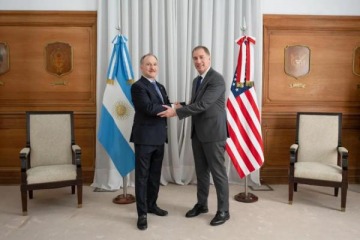 Foto de Santilli recibió a Lamelas a la espera de la firma del acuerdo comercial con EEUU
