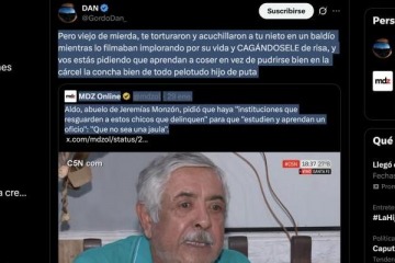 Foto de insólito ataque del Gordo Dan a un abuelo que pidió políticas de contención tras el asesinato de su nieto