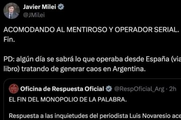 Foto de Milei usó la oficina de respuesta para atacar periodistas y profundizó la escalada contra la prensa