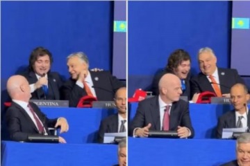 Foto de En medio del paro nacional, la represión y el debate en el Congreso Nacional, Milei cantó un tema de Elvis en EEUU