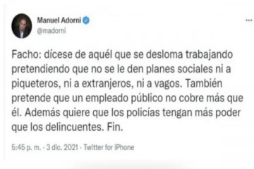 Foto de El día que Manuel Adorni utilizó por primera vez el verbo "deslomar" y vanalizó el reclamo por Malvinas