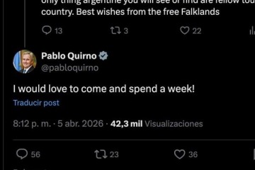 Foto de Quirno evitó nombrar a Malvinas y desató una nueva polémica por su respuesta a un usuario británico