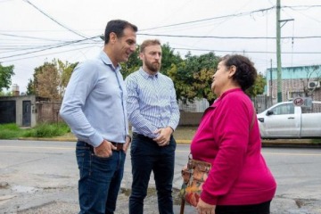 Foto de Otermín y Álvarez supervisaron obras en el corredor Lynch