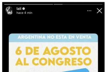 Foto de “Argentina no está en venta”: Lali se suma al rechazo a la reforma de la Ley de Tierras