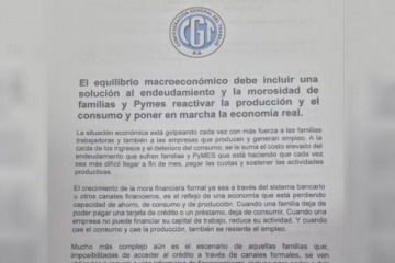 Foto de La CGT llevó al Gobierno su reclamo por el endeudamiento: “La salida no puede ser un ajuste permanente”